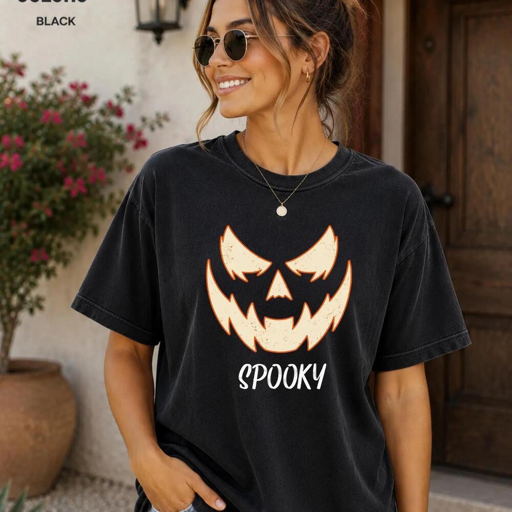Spooky Pumpkin Shirt,  Tee, Halloween Jack O Lantern T-Shirt